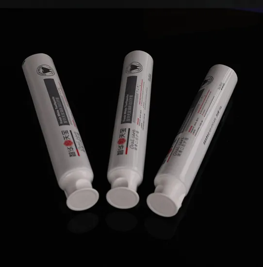 Tubo plástico de pasta de dente laminada Abl com bocal alongado recipiente de pomada para embalagem cosmética