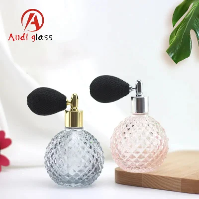 Atacado 100ml Embalagem Redondo para Cosméticos Squeeze Airbag Vidro Perfume Frasco de Óleo Essencial